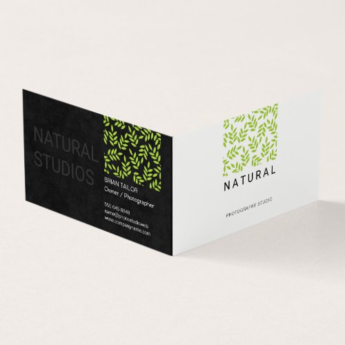 Professional Leaves Pattern Business Card