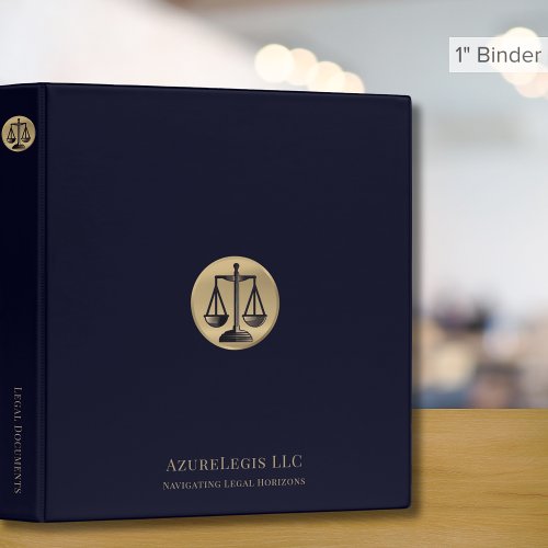 Professional Legal Document Gold Scales of Justice 3 Ring Binder