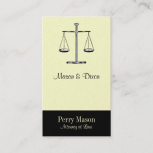 Professional Legal Scales of Justice Card