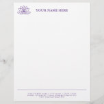 Professional letterhead template for yoga and more<br><div class="desc">Professional letterhead template for yoga and more. Elegant typography template for new practice or personal use. Add your own personalized name and address. Custom office supplies and stationery items. Great for yoga instructor, meditation teacher, mindfulness, spiritual store, office, clinic, salon, firm, self employed person, new business owner, corporate event, etc....</div>