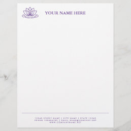 Professional letterhead template for yoga and more