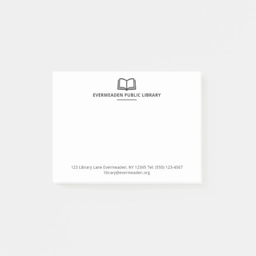 Professional Librarian Library Name Simple Post-it Notes