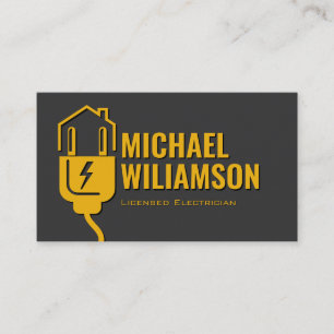 Professional Licensed Electrician Electrical Work Business Card