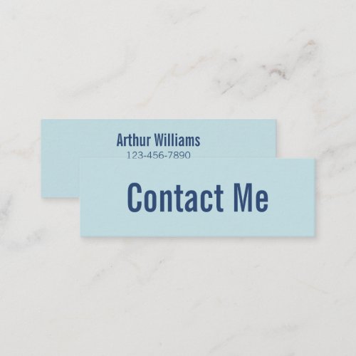 Professional Light Blue and Dark Blue Contact Card