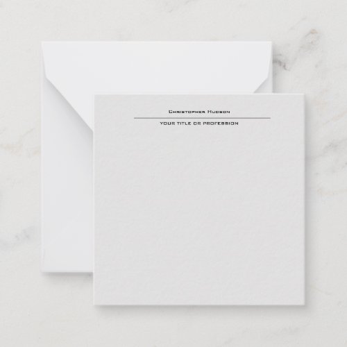 Professional Light Gray Simple Plain Note Card