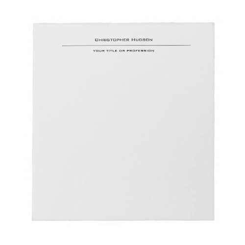 Professional Light Gray Simple Plain Notepad