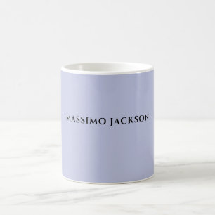 Professional lilac color modern minimalist name coffee mug