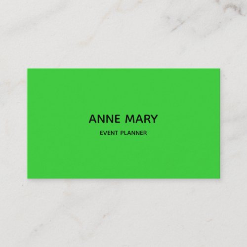 Professional Lime Green Modern Colorful Event Plan Business Card