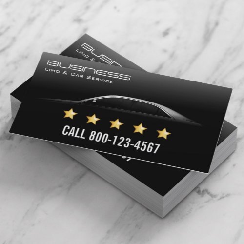 Professional Limo  Taxi Service 5 Stars Business Card