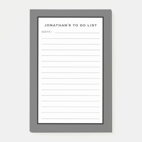 Professional Lined Gray  White To_Do List Post_it Notes