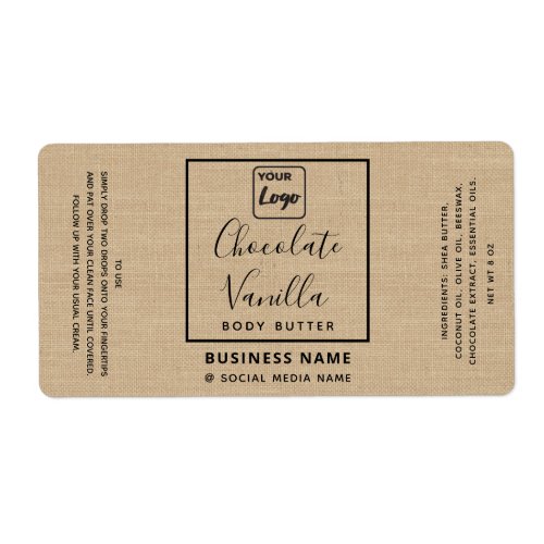 Professional linen look typography  logo product   label