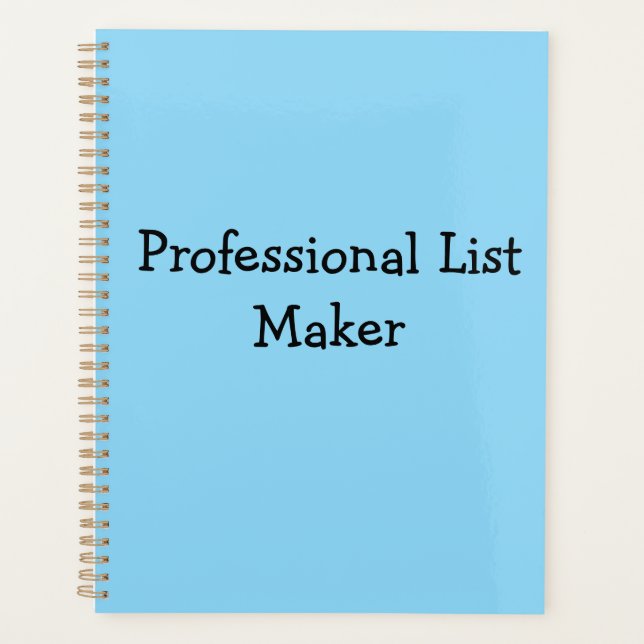 Professional List Maker Planner (Front)
