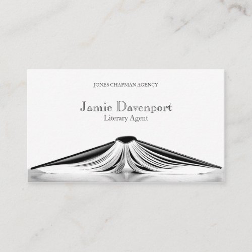 Professional Literary Agent Book Business Card