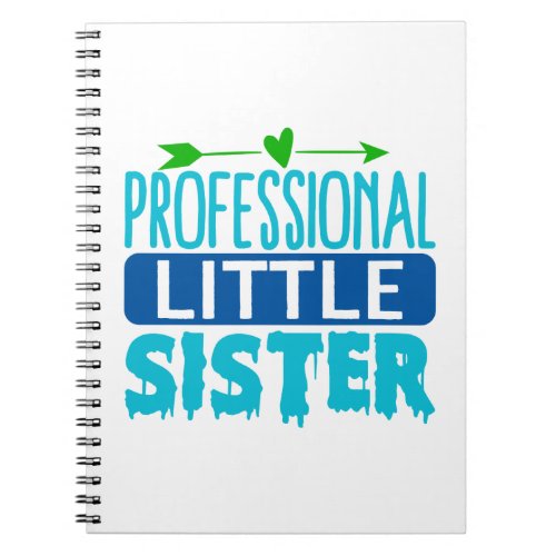Professional Little Sister Blue Paint Drip Notebook