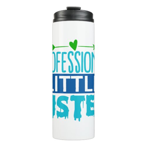 Professional Little Sister Blue Paint Drip Thermal Tumbler