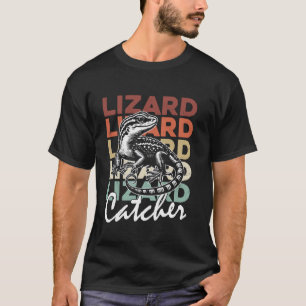 Professional Lizard Catcher Funny Retro Gecko Liza T-Shirt