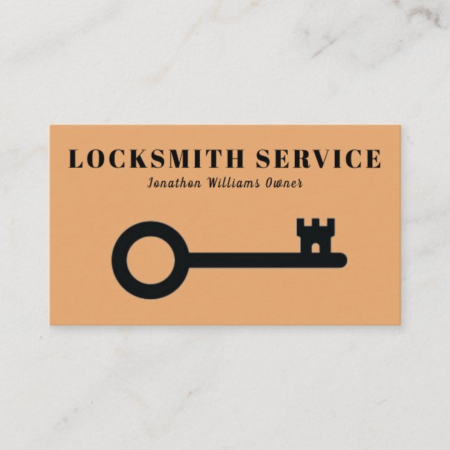 Professional Locksmith Service Business Card (Front)