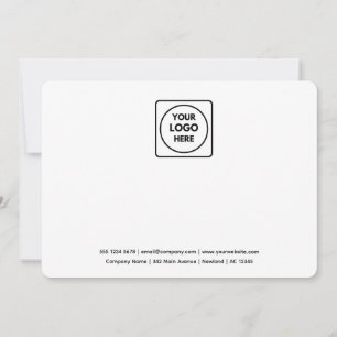 Professional Logo 4-Photo Collage Branding Note Card