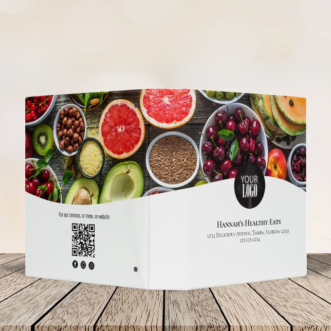 Professional Logo and Photo Template Business 3 Ring Binder (Add your photo and logo to this three-ring binder. )