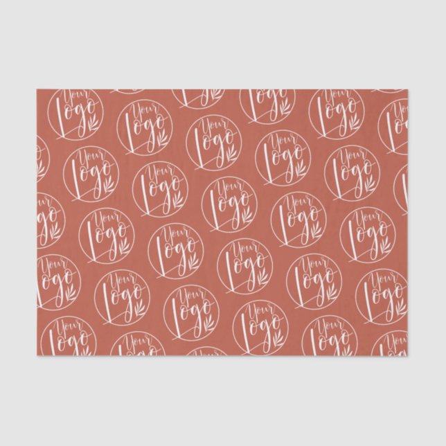 Professional Logo branding pattern terracotta Tissue Paper (Front)