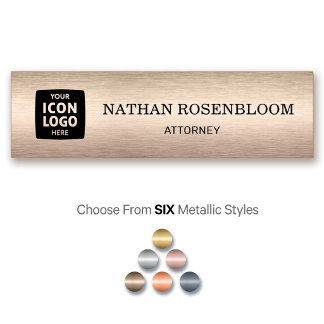 Professional Logo Brushed Bronze Company ID Name Tag