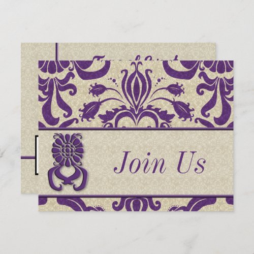 Professional Logo Business Amethyst Swirls Purple Invitation