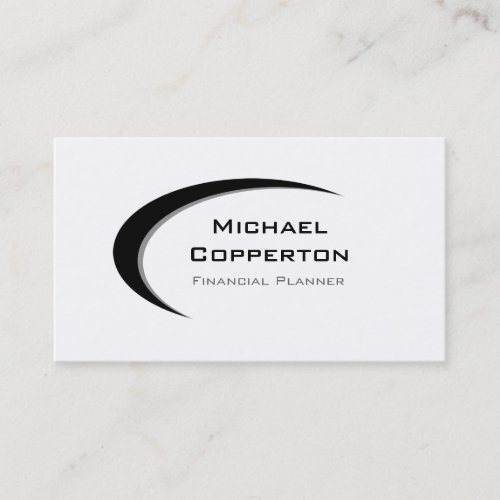 Professional Logo Business Card Black Curve