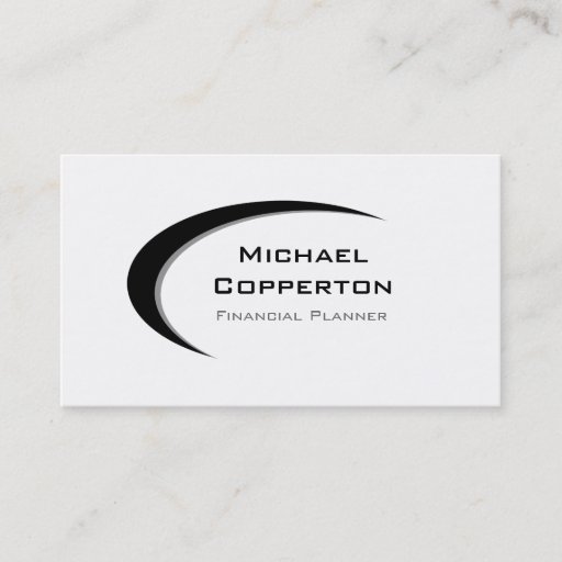 Customizable Professional Logo Business Card Black Curve