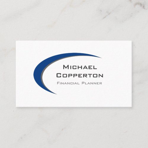 Professional Logo Business Card Blue Curve