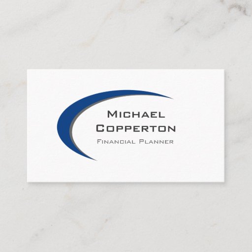 Customizable Professional Logo Business Card Blue Curve