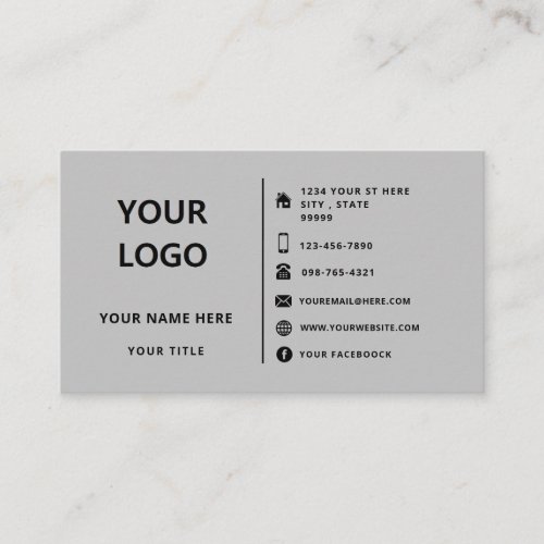 Professional Logo Business Card _ Custom Colors