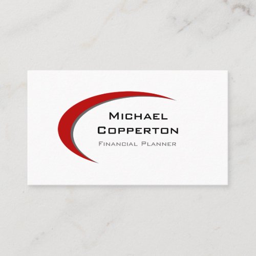 Professional Logo Business Card Red Curve Platinum