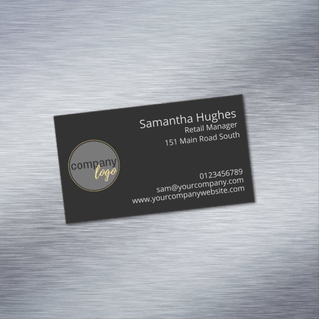 PROFESSIONAL LOGO COMPANY BRANDED BUSINESS BLACK CARD MAGNET (In Situ)