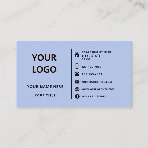 Professional Logo Design Corporatie Custom _ Blue Business Card