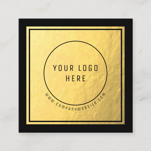 Professional Logo - Faux Gold Foil Business Card (Front)