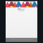 Professional Logo - Geometric Bold Triangular Letterhead<br><div class="desc">Shop Professional Letterhead Pattern Stationary designed by Dream Big Digital Design</div>