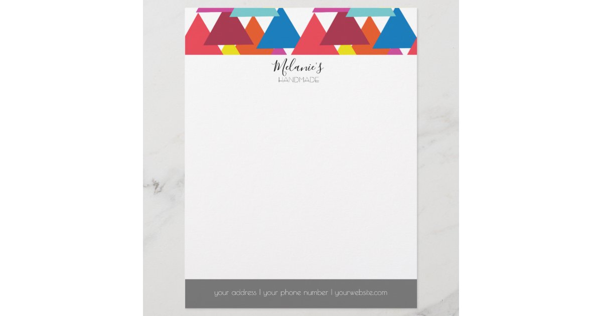 Triangular Letter Pad Professional Logo - Geometric Bold Triangular Letterhead | Zazzle