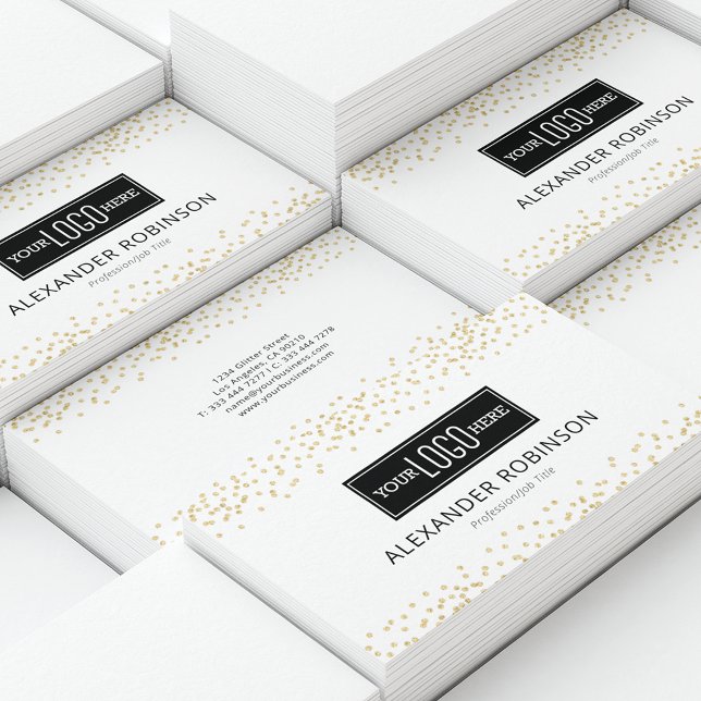 Professional Logo Glitter Business Card (Creator Uploaded)