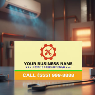 Professional LOGO Heating Air Conditioning HVAC Business Card