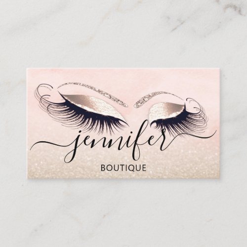Professional Logo Makeup Artist Fashion Glitter Business Card