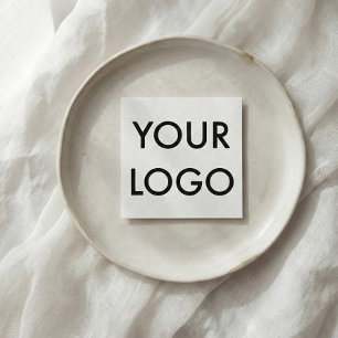 Professional Logo Minimal Modern White Square Business Card