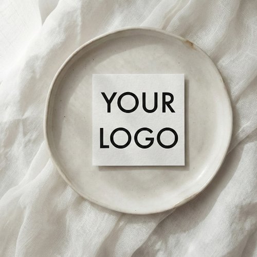 Professional Logo Minimal Modern White Square Business Card