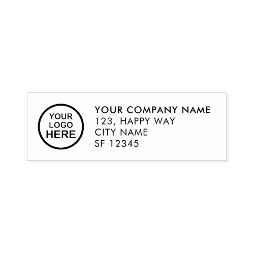 Professional Logo Modern Business Return Address  Self_inking Stamp