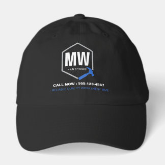 Professional Logo Modern Contractor Handyman Hat
