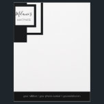 Professional Logo - Monochrome Archectural Letterhead<br><div class="desc">Shop Professional Letterhead Pattern Stationary designed by Dream Big Digital Design</div>