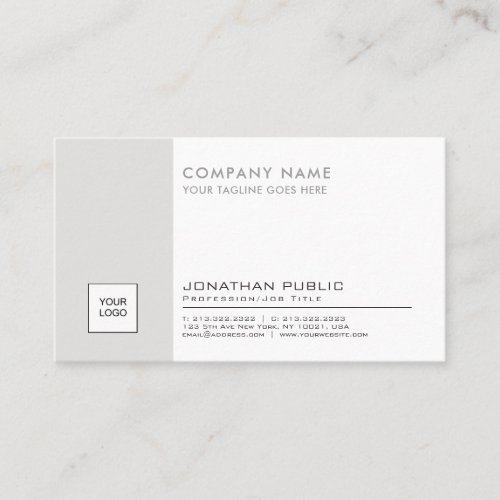 Professional Logo Plain Corporate Modern Elegant Business Card