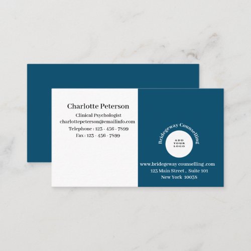 Professional  Logo Psychologist  Counselor  Business Card