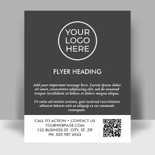 Professional Logo QR Code Business Flyer