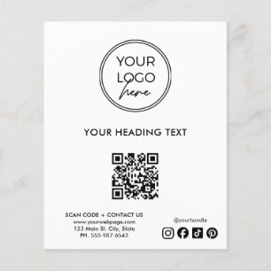 Professional Logo QR Code Business Flyer Template