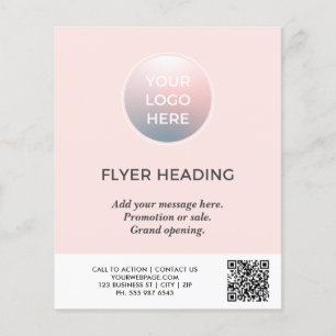 Professional Logo QR Code Small Business Flyer